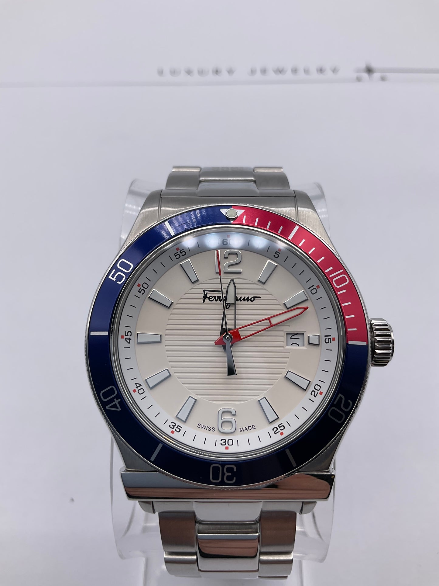 Ferragamo Mens Ferragamo 1898 Multi 44mm Strap Fashion Watch