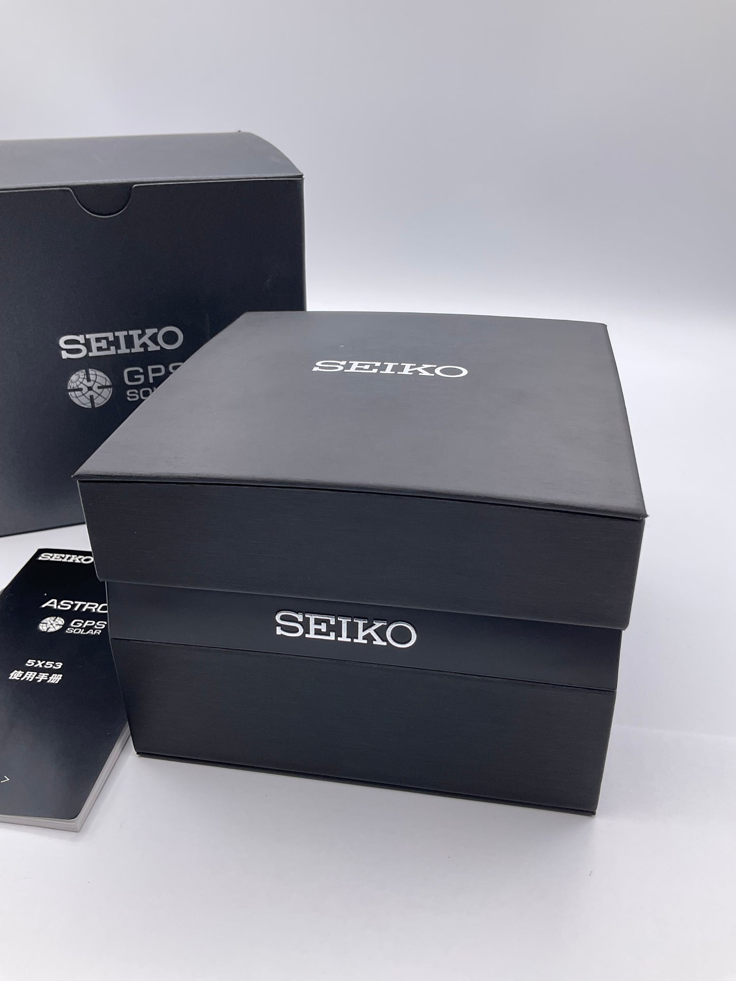 SEIKO ASTRON GPS SOLAR 5X53-0AJ0 42mm Watch Black Leather Strap