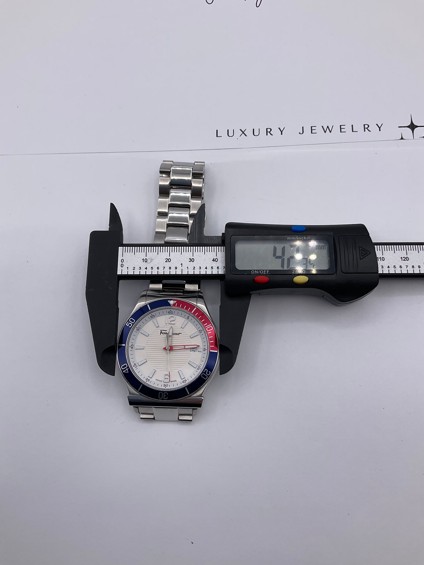 Ferragamo Mens Ferragamo 1898 Multi 44mm Strap Fashion Watch
