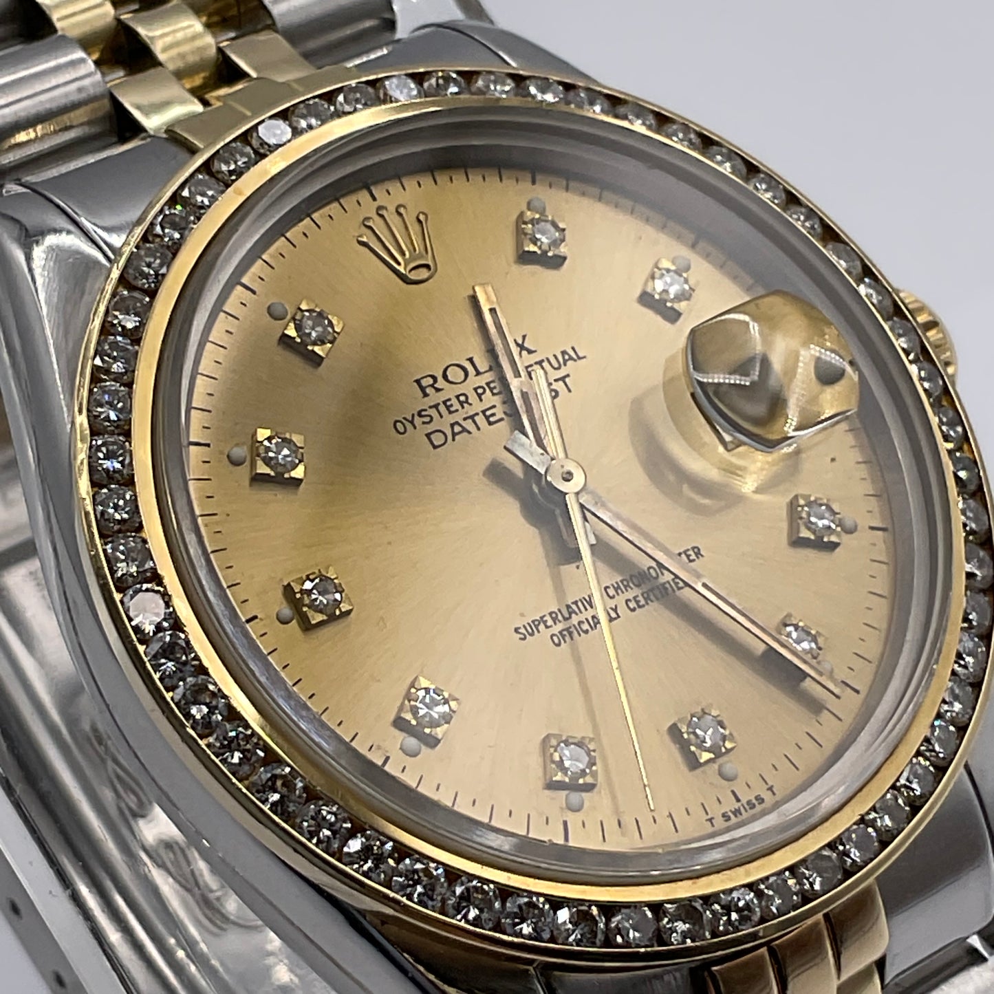 1978 Rolex Datejust 36mm Two-Tone with Diamond Bezel & Jubilee Bracelet Model 16013