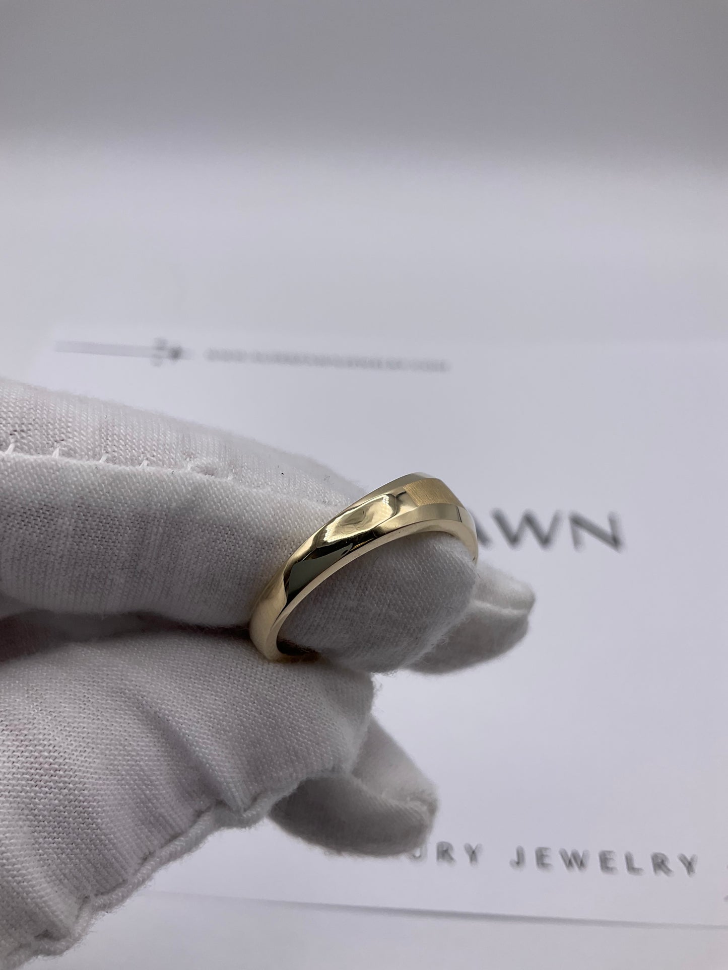 5.3g 10k Yellow Gold Men's Diamond Cross Ring Size 10
