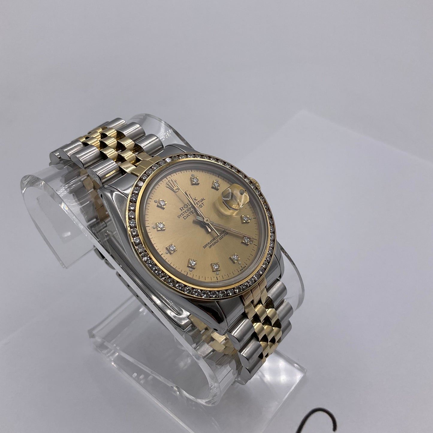 1978 Rolex Datejust 36mm Two-Tone with Diamond Bezel & Jubilee Bracelet Model 16013