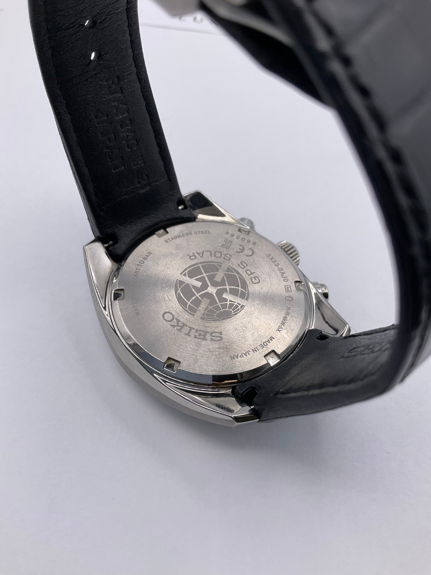 SEIKO ASTRON GPS SOLAR 5X53-0AJ0 42mm Watch Black Leather Strap
