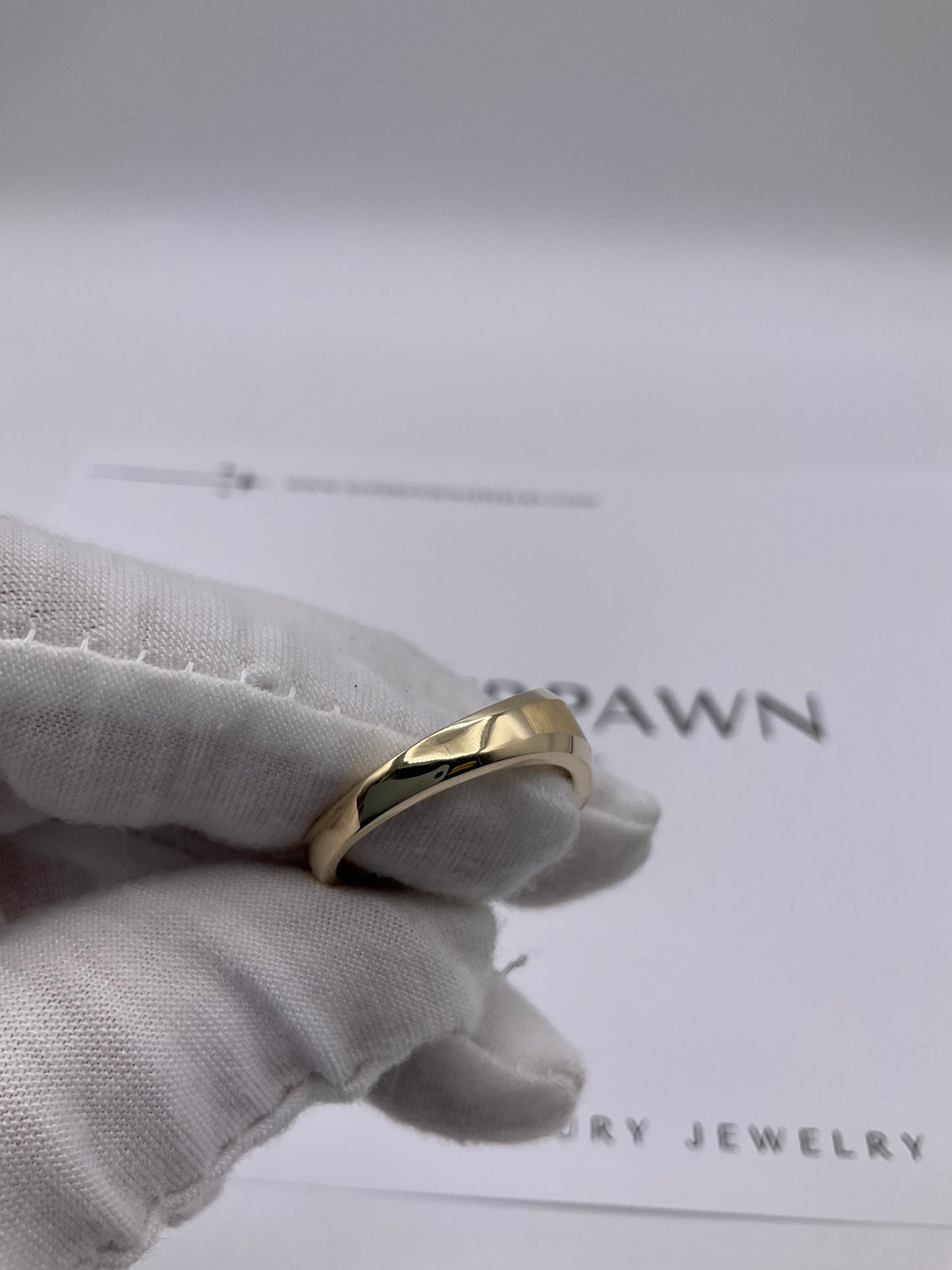 5.3g 10k Yellow Gold Men's Diamond Cross Ring Size 10