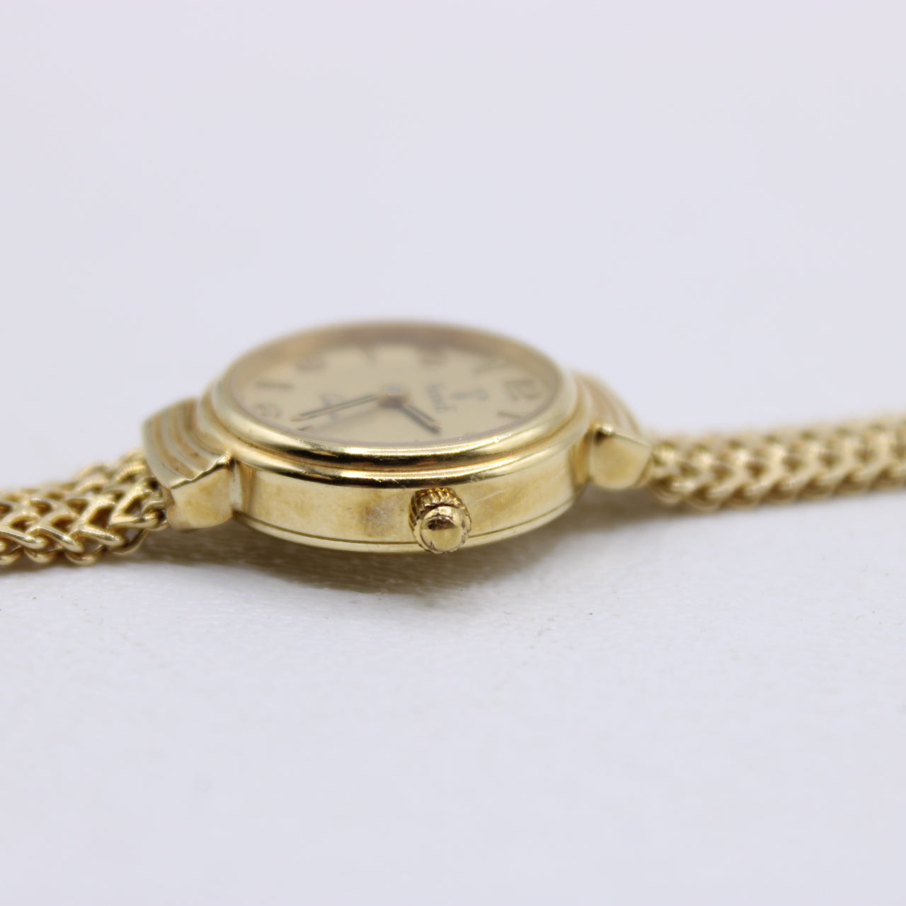 Vintage Vicence 14K Yellow Gold 20mm Ladies Wrist Watch Milor Italy 6.5" 19.2g