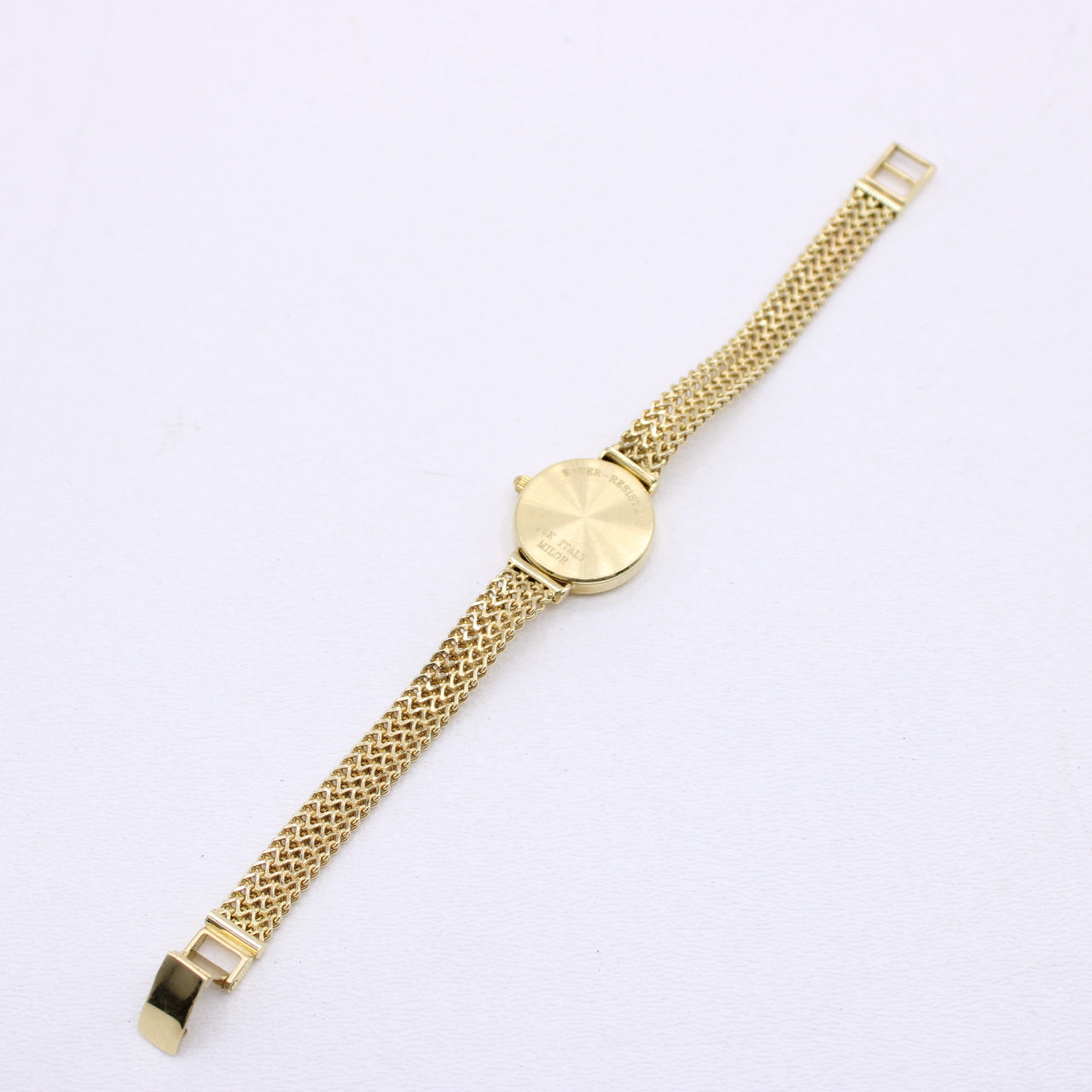 Vintage Vicence 14K Yellow Gold 20mm Ladies Wrist Watch Milor Italy 6.5" 19.2g