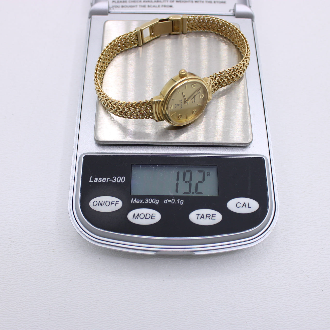 Vintage Vicence 14K Yellow Gold 20mm Ladies Wrist Watch Milor Italy 6.5" 19.2g