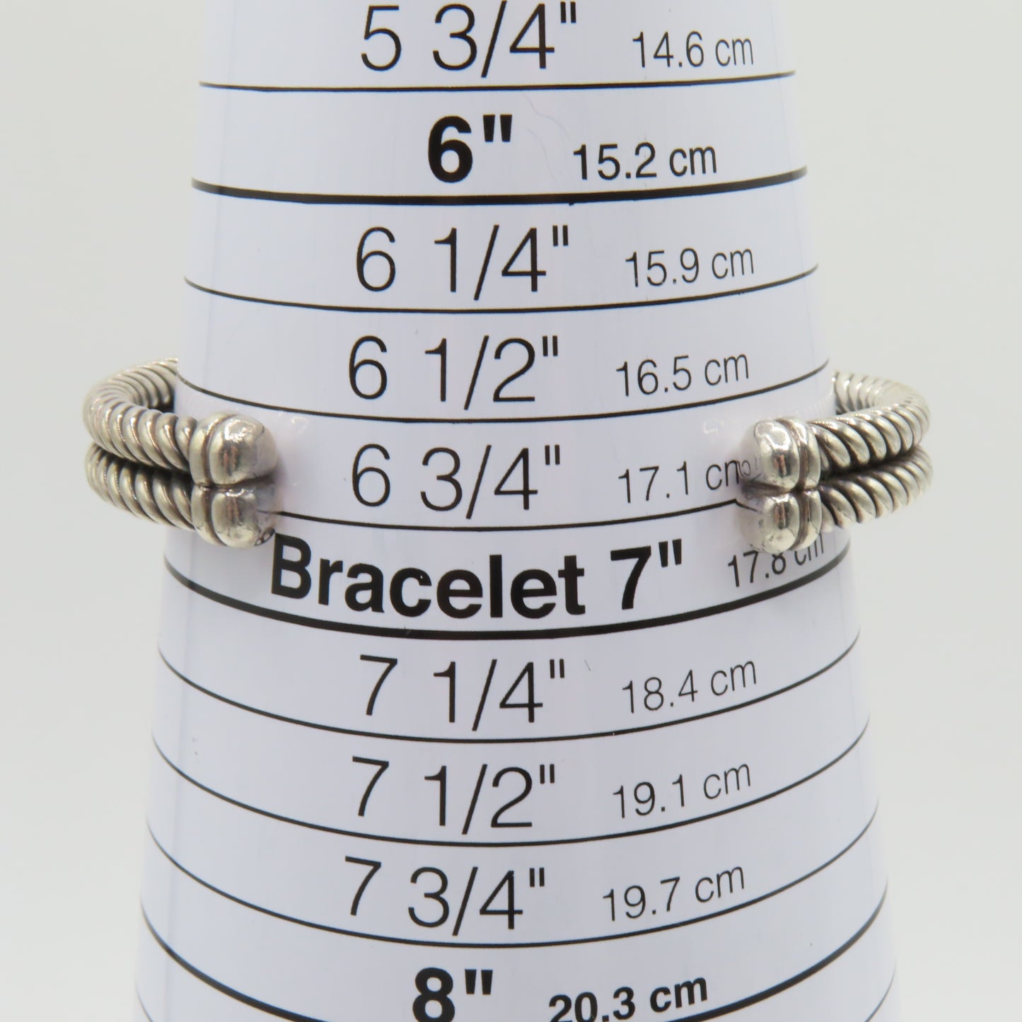 RdM Italy Sterling Silver & 18K Gold X Double Cable Cuff Bracelet 8.5mm 6-3/4" 20.7g