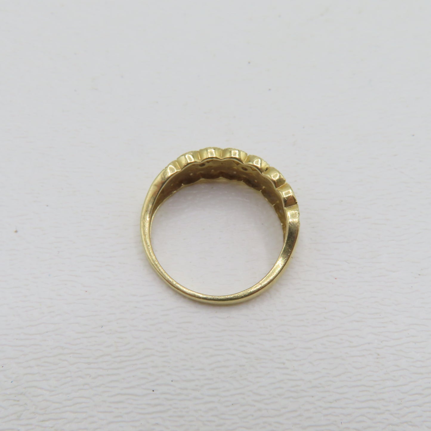 14K Yellow Gold Art Deco Geometric Ring Size 7 2.6g
