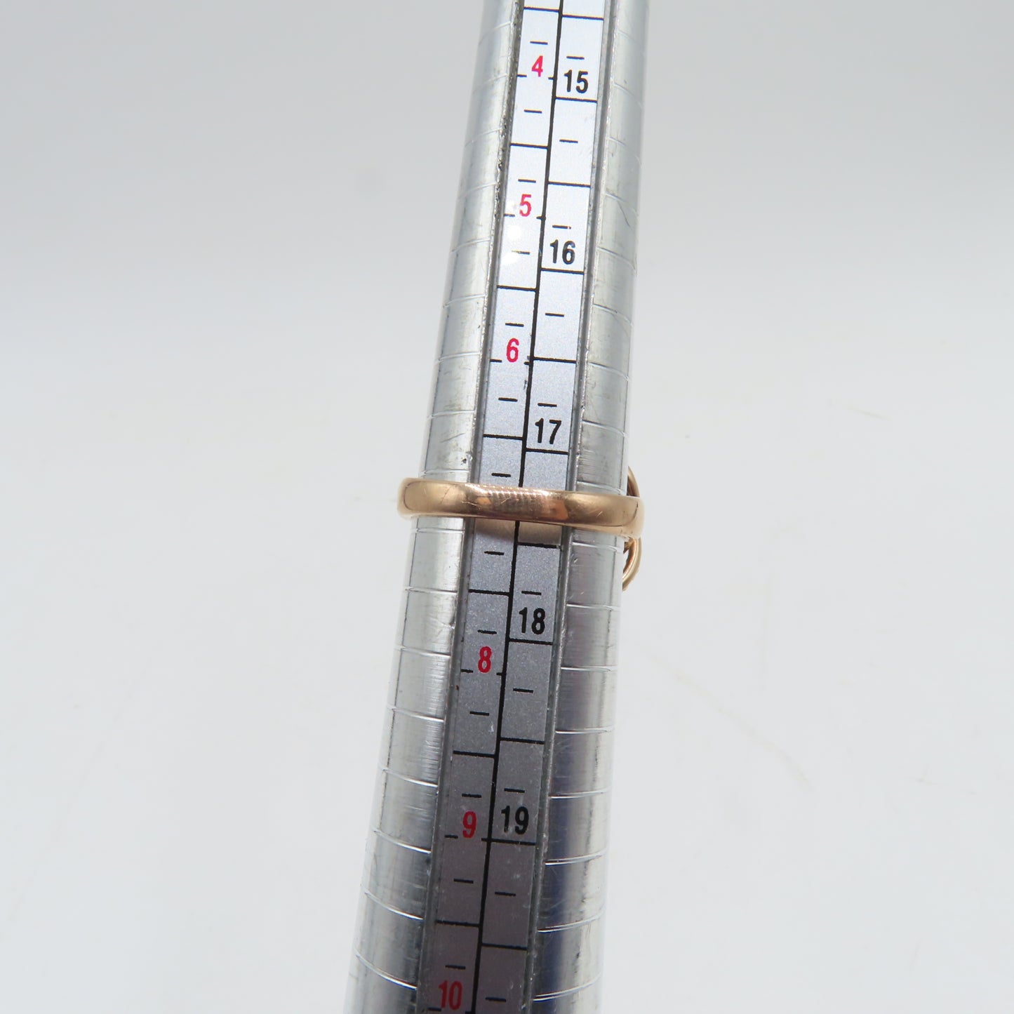 14K Rose Gold Diamond Interlocking Ring Size 7 8.9g