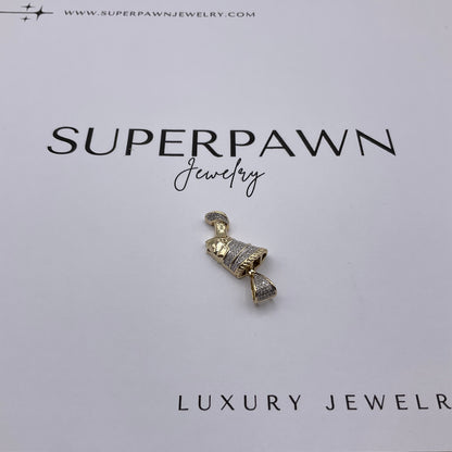 4.7g 10k Cleopatra Yellow Gold Diamond Pendant