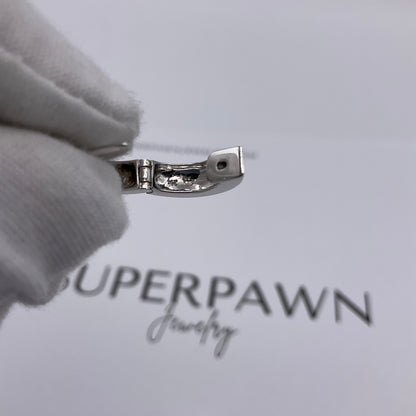 4.4g 14k White Gold Princess Cut Diamond Earrings