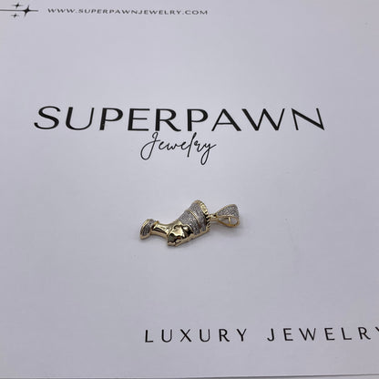 4.7g 10k Cleopatra Yellow Gold Diamond Pendant
