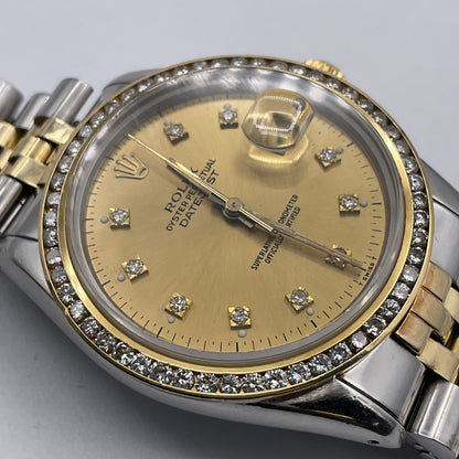 1978 Rolex Datejust 36mm Two-Tone with Diamond Bezel & Jubilee Bracelet Model 16013