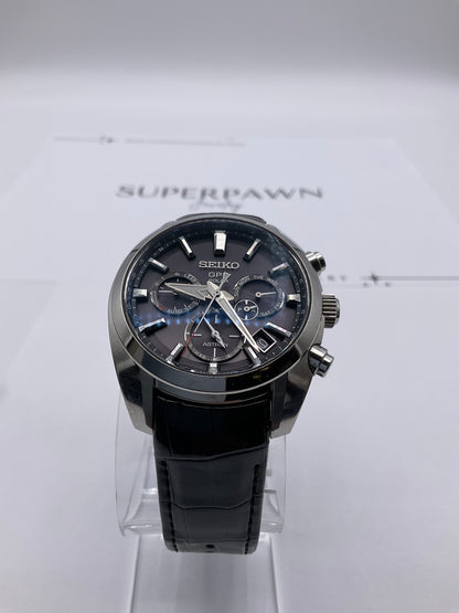 SEIKO ASTRON GPS SOLAR 5X53-0AJ0 42mm Watch Black Leather Strap