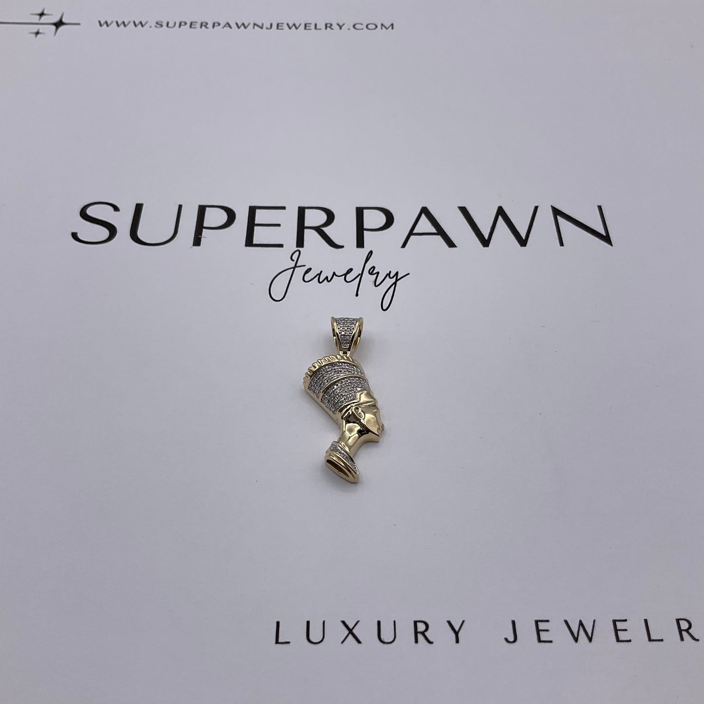 4.7g 10k Cleopatra Yellow Gold Diamond Pendant