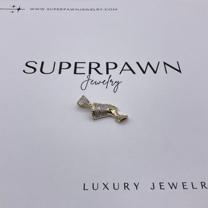 4.7g 10k Cleopatra Yellow Gold Diamond Pendant