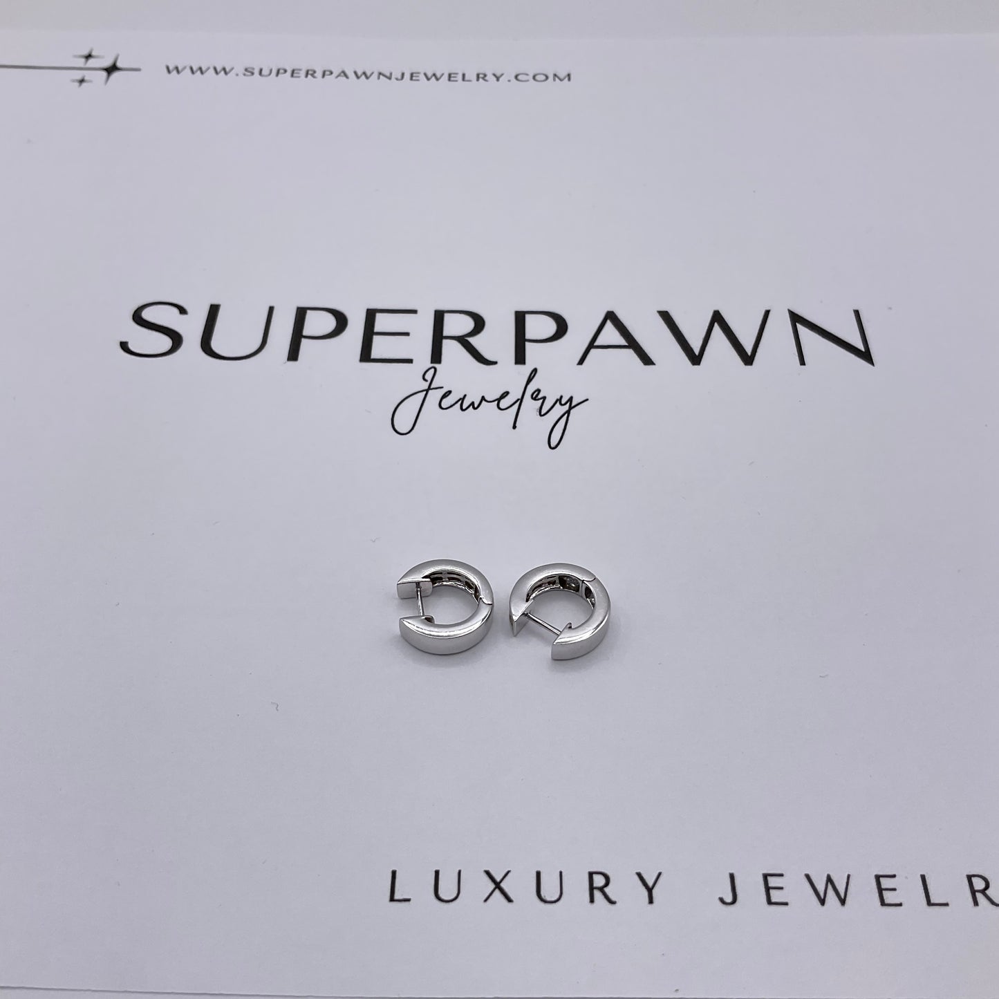 4.4g 14k White Gold Princess Cut Diamond Earrings