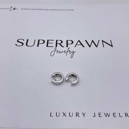 4.4g 14k White Gold Princess Cut Diamond Earrings