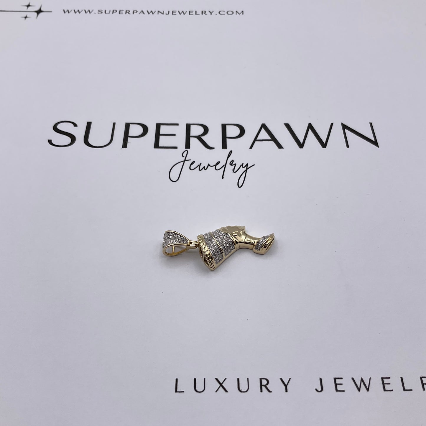4.7g 10k Cleopatra Yellow Gold Diamond Pendant