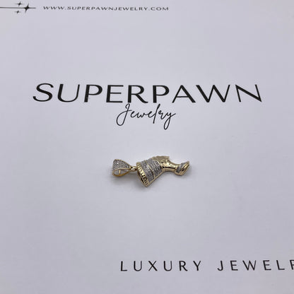 4.7g 10k Cleopatra Yellow Gold Diamond Pendant