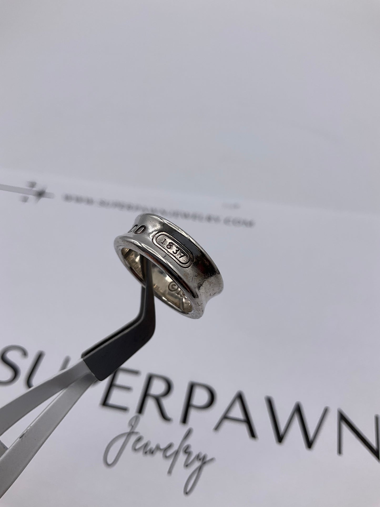 Tiffany & Co. 1837 Sterling Silver Ring – Stamped 925 – Size 4.5