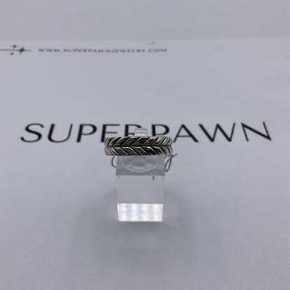 David Yurman 925 Sterling Silver Chevron 6mm Band – Size 9.5