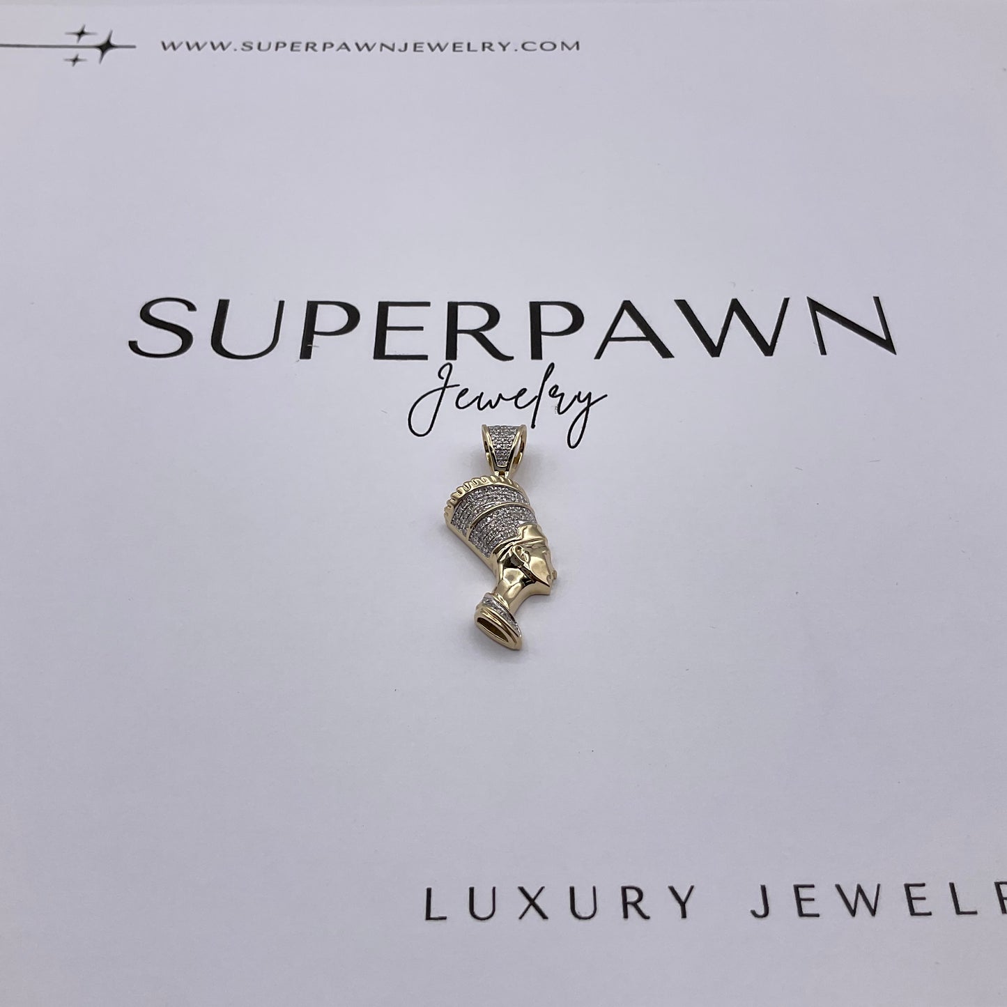 4.7g 10k Cleopatra Yellow Gold Diamond Pendant