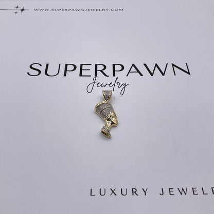 4.7g 10k Cleopatra Yellow Gold Diamond Pendant