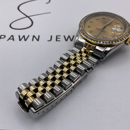 1978 Rolex Datejust 36mm Two-Tone with Diamond Bezel & Jubilee Bracelet Model 16013