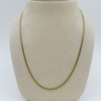 14K Yellow Gold Curb Link Chain Necklace 2.5mm 18" 10g