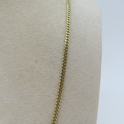 14K Yellow Gold Curb Link Chain Necklace 2.5mm 18" 10g