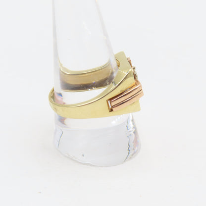 14K Tri-Tone Gold Mother Mary Ring Size 10.5 6.9g