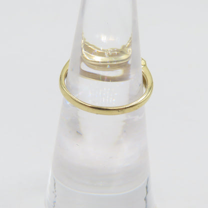14K Yellow Gold CZ Eternity Bang Ring Size 4 1.8g