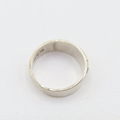 MM Rogers Sterling Silver & 14K Gold Two Tone Band Ring Size 11 6.5g