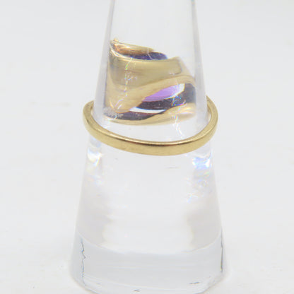 10K Yellow Gold Purple Sapphire Ring Size 6.5 3.1g