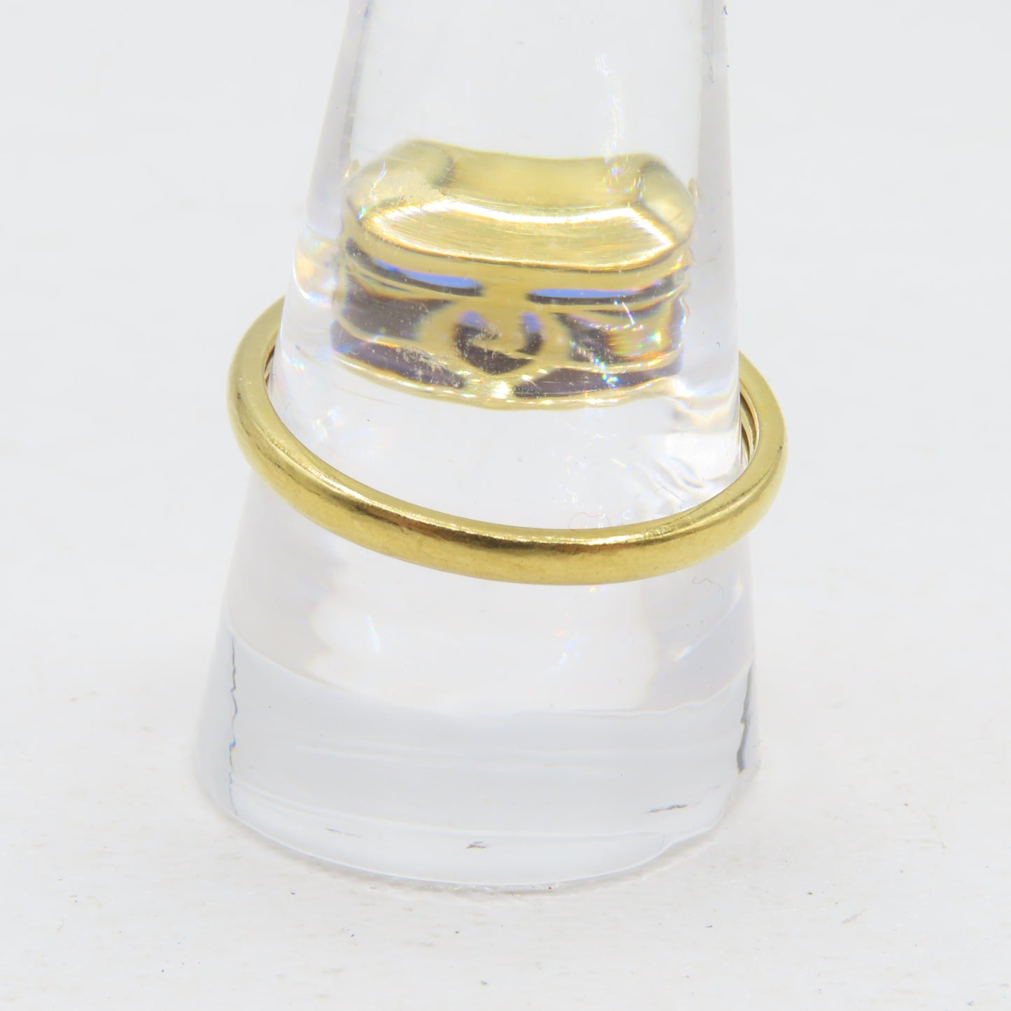 22K Yellow Gold Round Blue Tanzanite Ring Size 10 5g