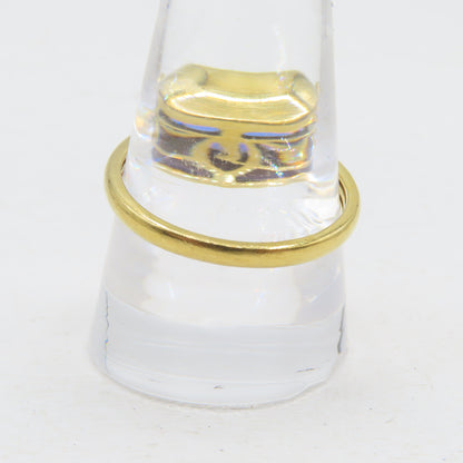 22K Yellow Gold Round Blue Tanzanite Ring Size 10 5g