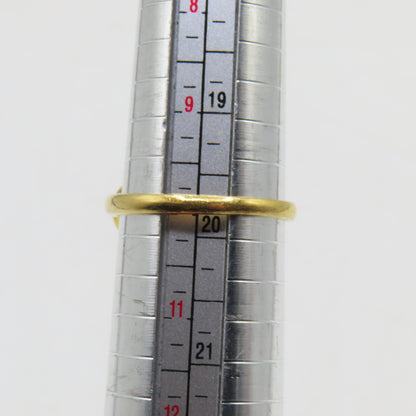 22K Yellow Gold Round Blue Tanzanite Ring Size 10 5g