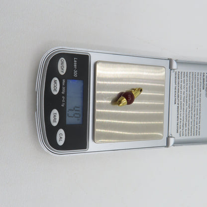 18K Yellow Gold Round Carnelian Pendant 1" 4.9g