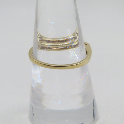 10K Yellow Gold Channel Set Diamond "I Love You" Band Ring Size 7 1.7g