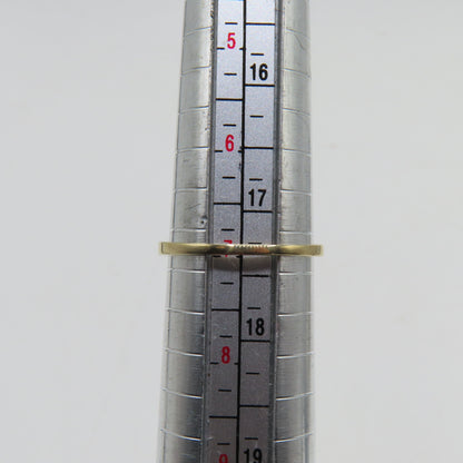 10K Yellow Gold Channel Set Diamond "I Love You" Band Ring Size 7 1.7g