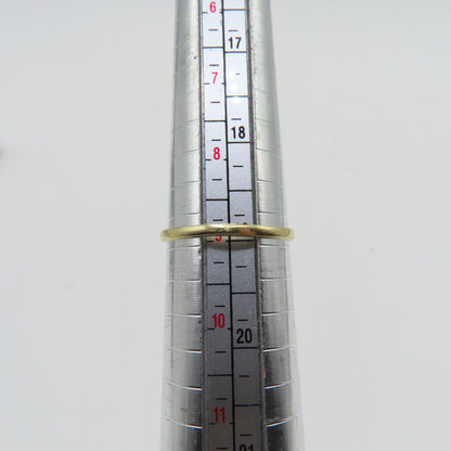 14K Yellow Gold Pink Heart Cut CZ Ring Size 9 2.5g