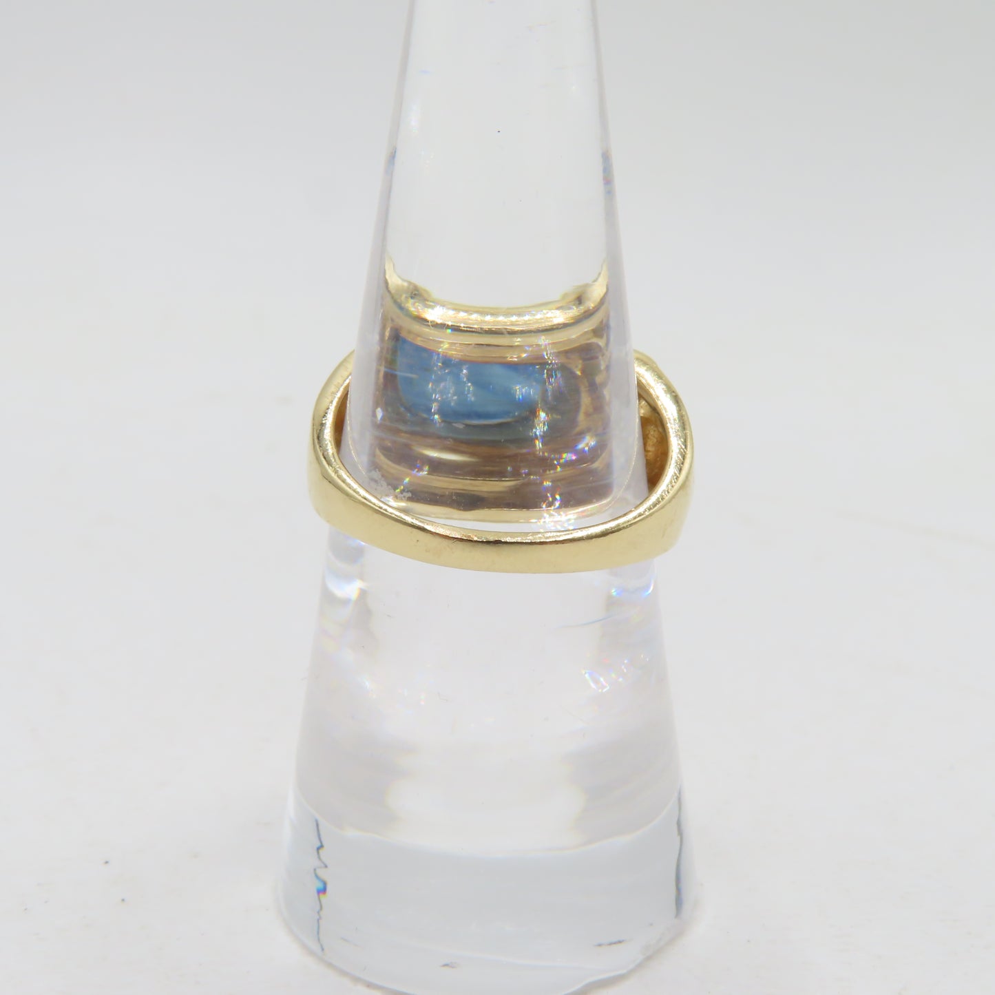 14K Yellow Gold Sapphire and Diamond Band Ring Size 6.5 5.6g