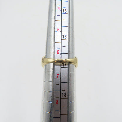 14K Yellow Gold Sapphire and Diamond Band Ring Size 6.5 5.6g