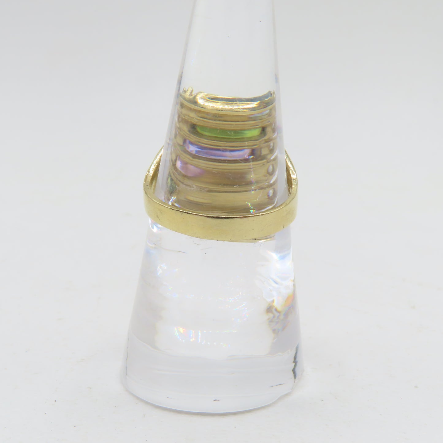 14K Yellow Gold Multi Gemstone Stack Ring Size 7 4.7g