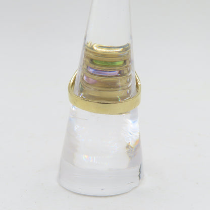 14K Yellow Gold Multi Gemstone Stack Ring Size 7 4.7g