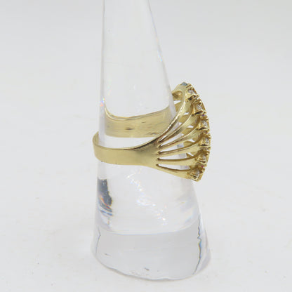 14K Yellow Gold Multi Gemstone Stack Ring Size 7 4.7g