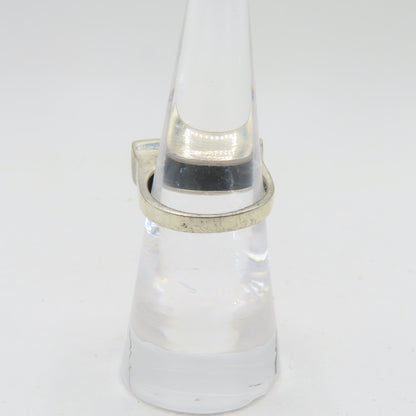 Sterling Silver 925 Modernist Turquoise Multi Gemstone Inlay Ring Size 5 4.7g