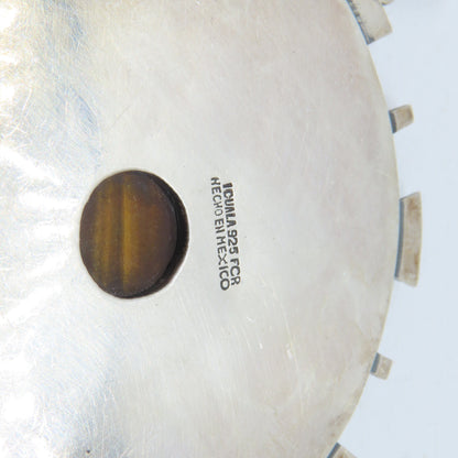 Iguala FCR Sterling Silver 925 Tigers Eye Pendant Mexico 4" 48.3g